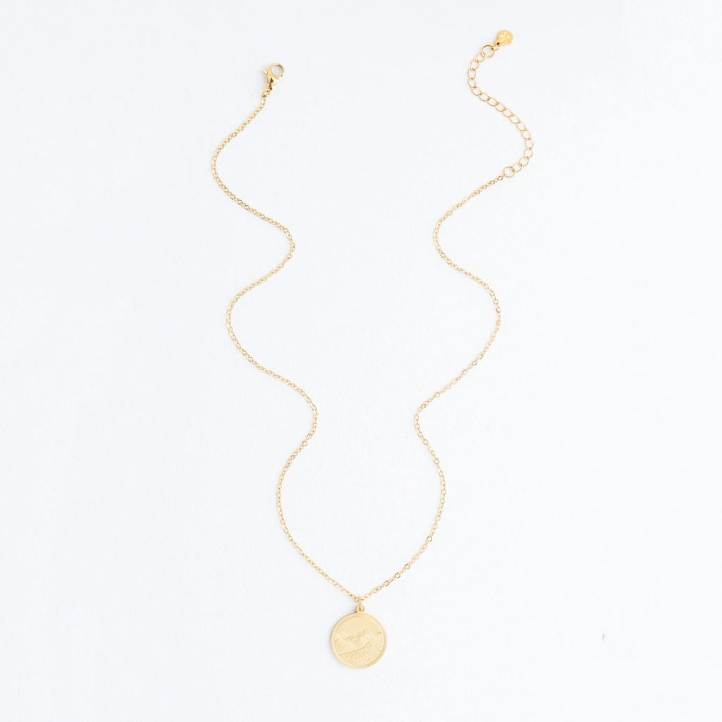 Mountain "Adventure" Necklace - Gold, China