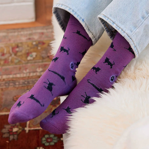 Fair trade organic cotton cat socks