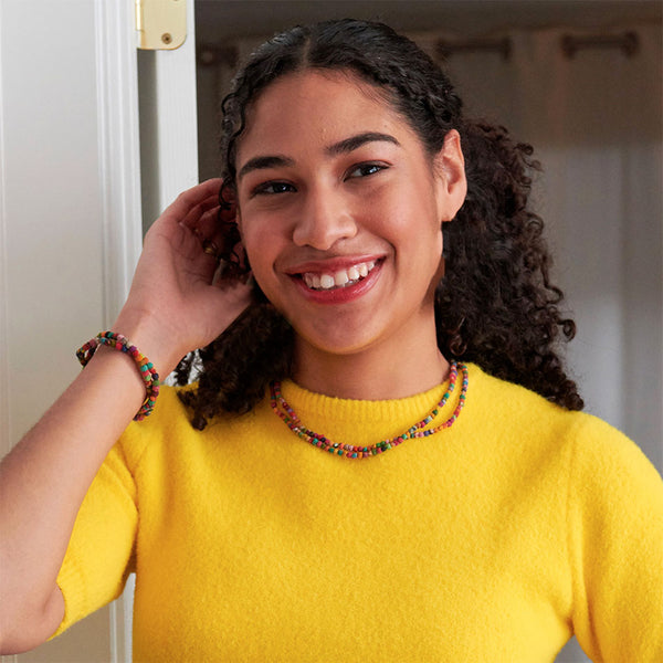 Recycled Sari Two Strand Necklace, India - Women's Peace Collection