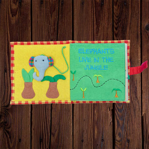 Fair Trade children's fabric book handmade by artisans