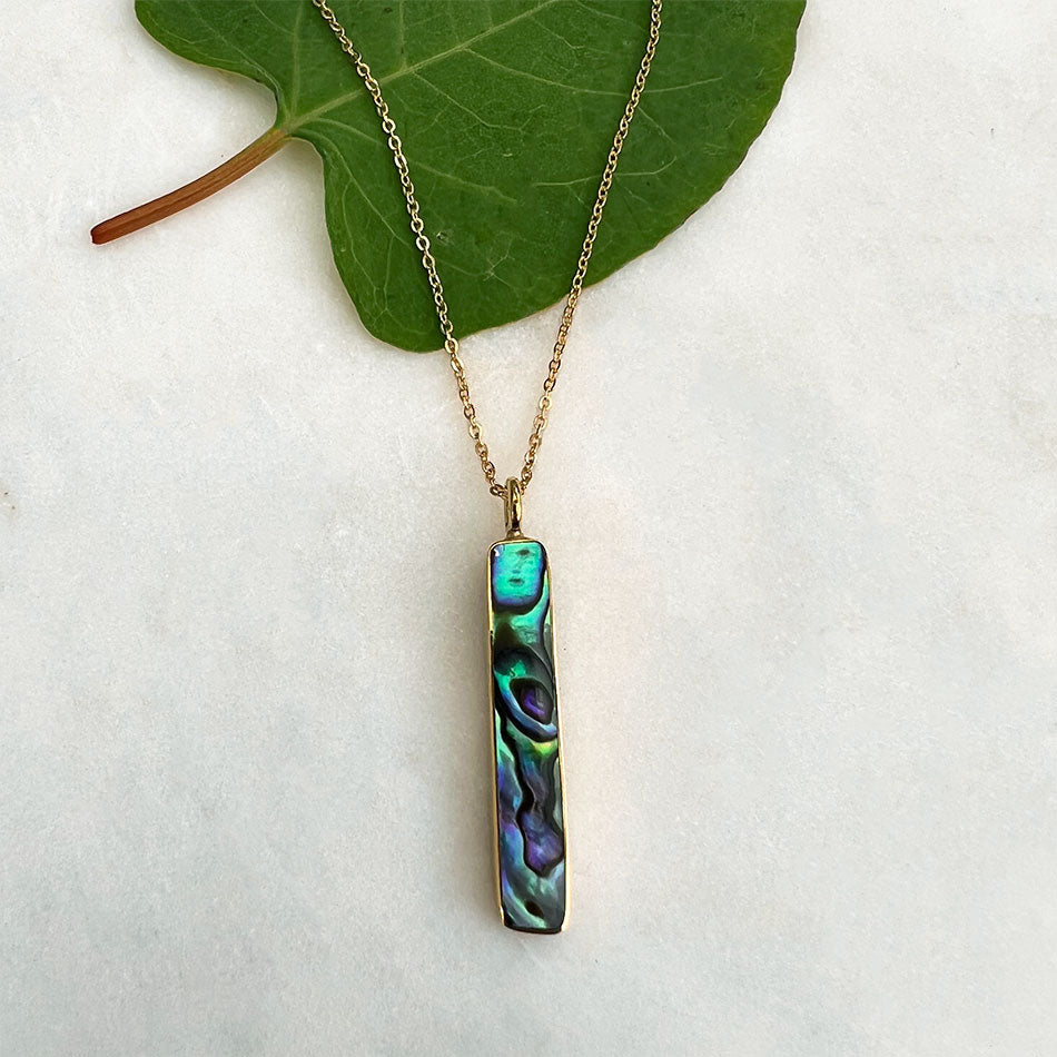 Fair trade abalone necklace ethically handmade by artisans in Bali
