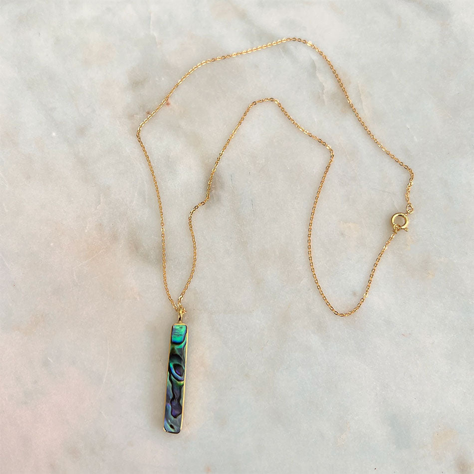 Fair trade ethically made abalone necklace