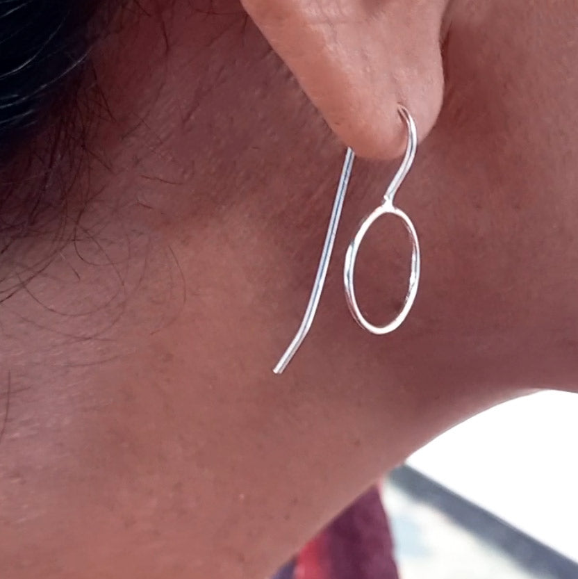 Fair trade sterling silver earrings handmade by artisans in Bali