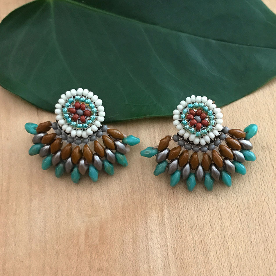 fair trade beaded earrings handmade in Guatemala