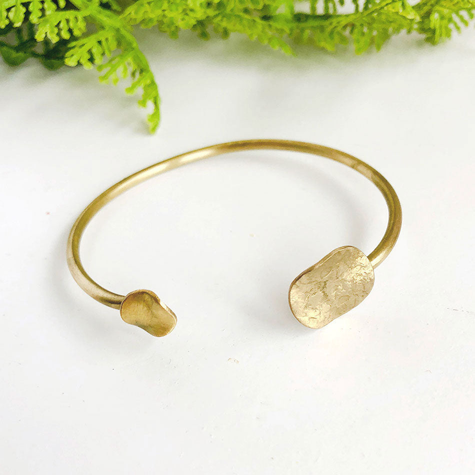 Fair trade gold cuff ethically handmade by women artisans in India