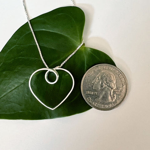 Fair trade sterling silver heart necklace