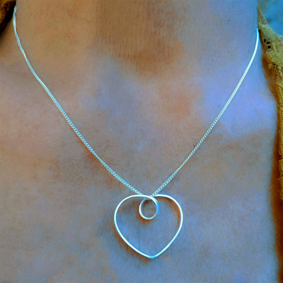 Heart To Heart Necklace - Sterling Silver, Indonesia