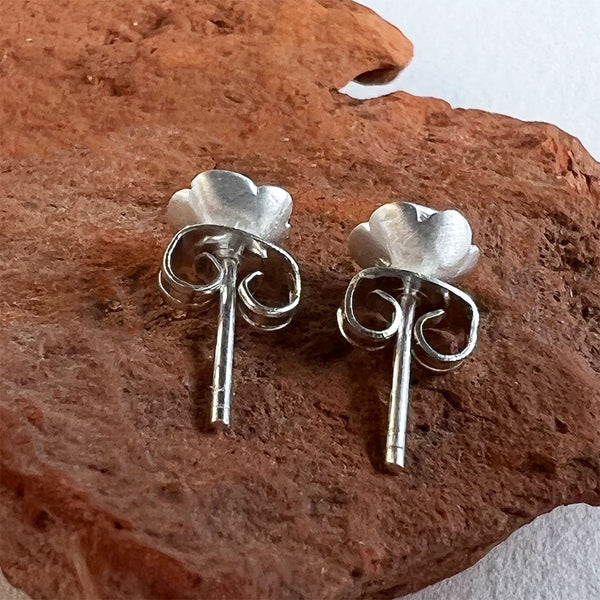 Pre-order! Tiny Rose Studs - Sterling Silver, Indonesia