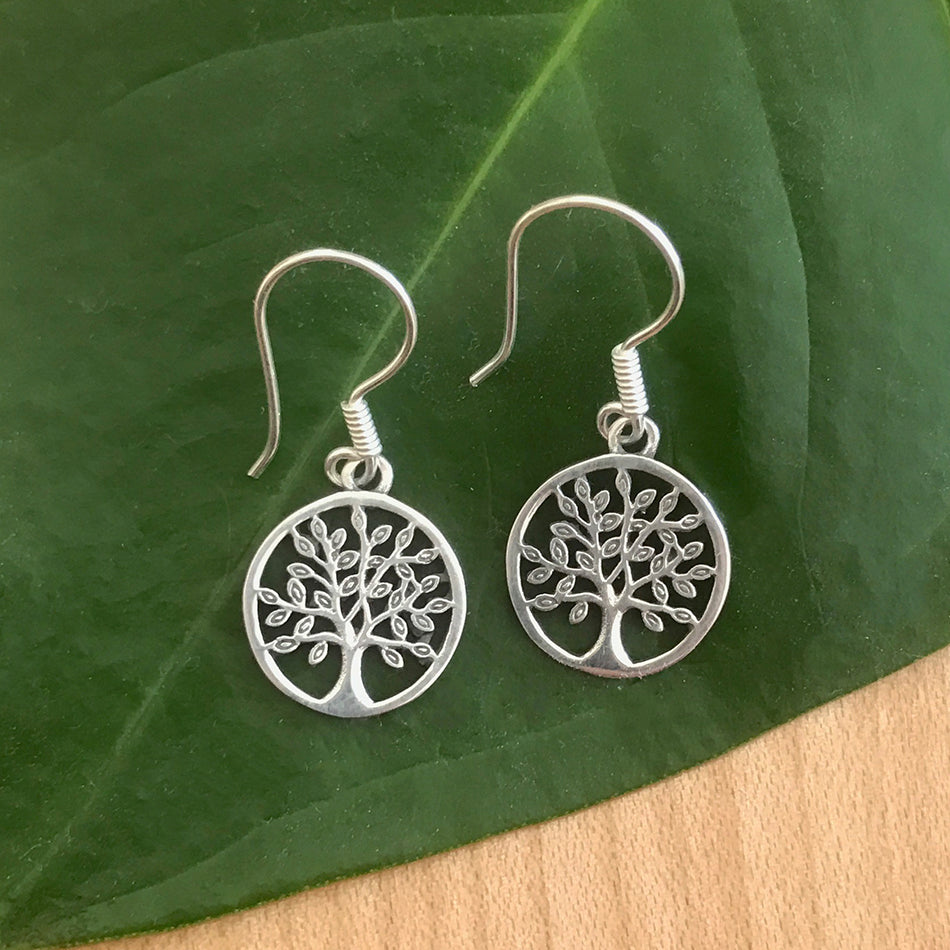 Sterling silver fair trade earrings handmade in Bali