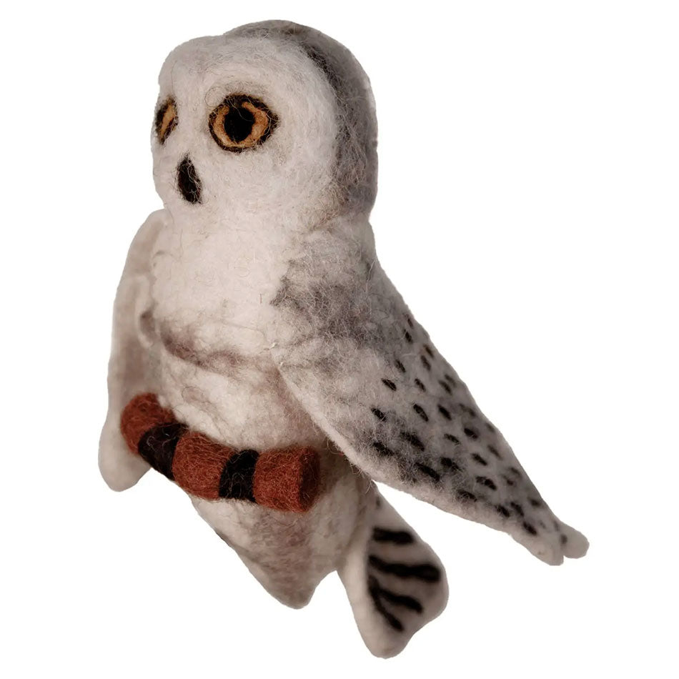 Fair trade owl ornament handmade by women in Nepal