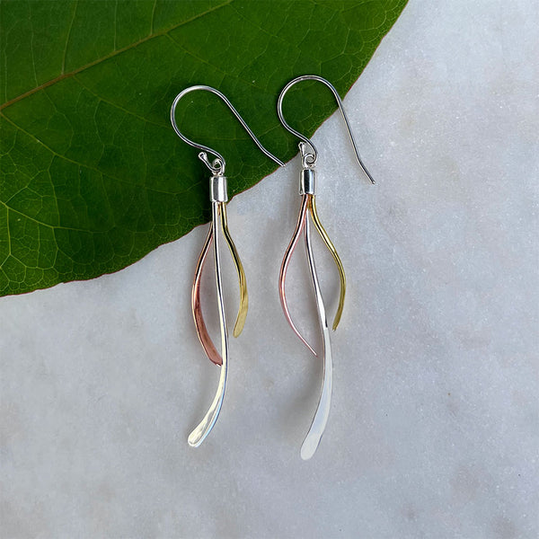Handmade metal earrings sales
