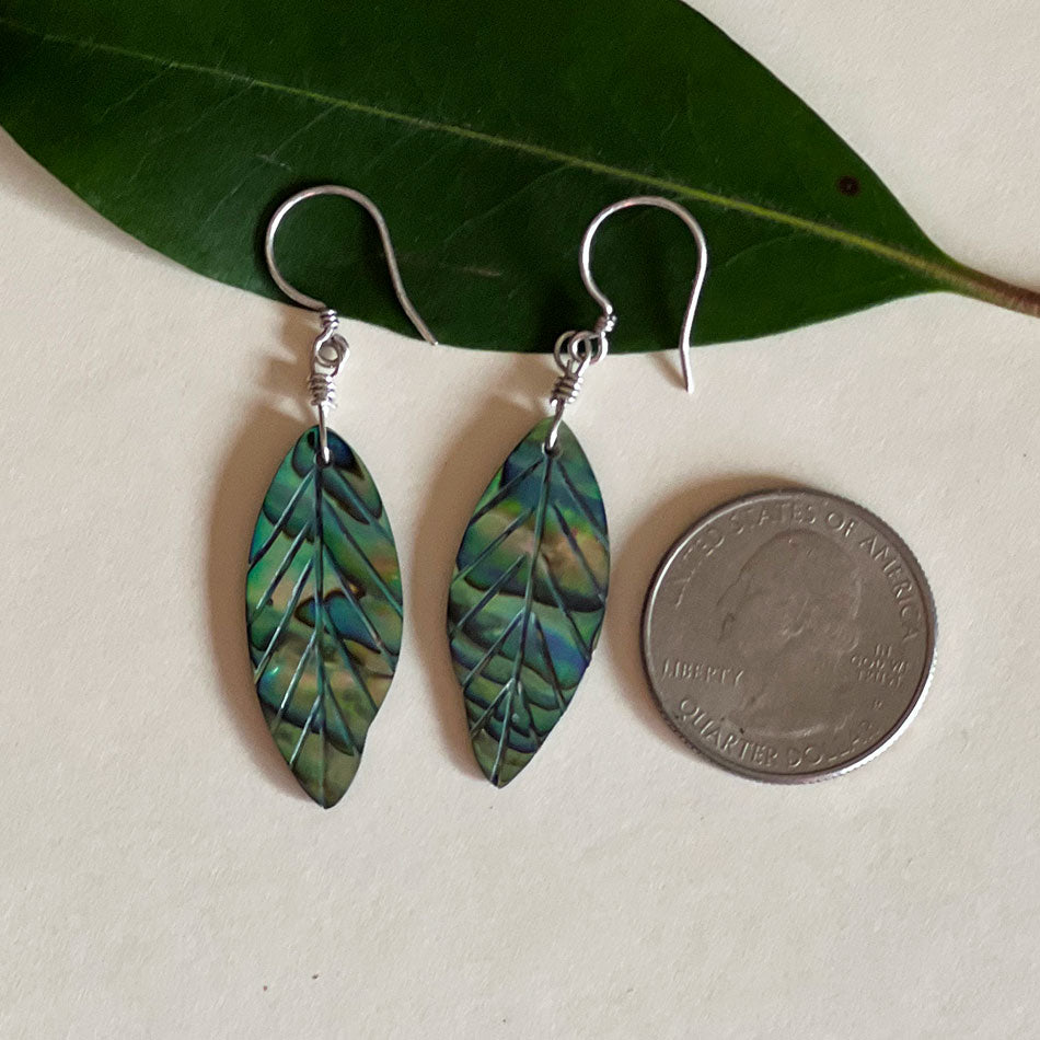 Abalone New Leaf Earrings, Indonesia