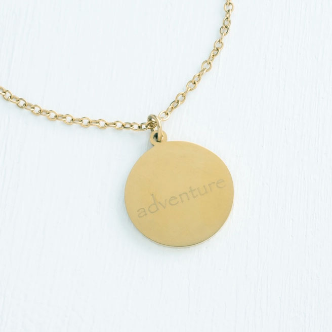 Mountain "Adventure" Necklace - Gold, China