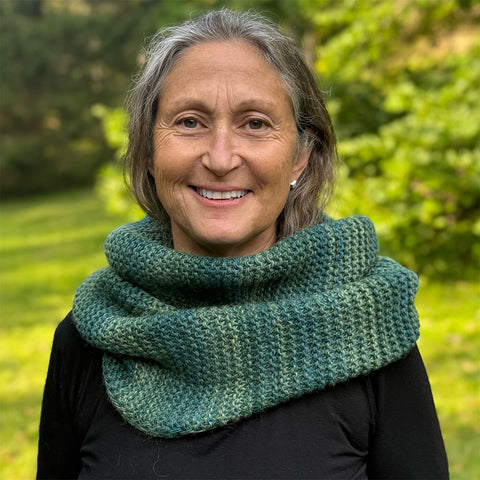 Alpaca/Wool Neck Warmer -Green, Peru