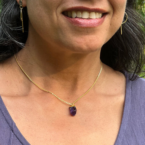 Fair trade amethyst necklace