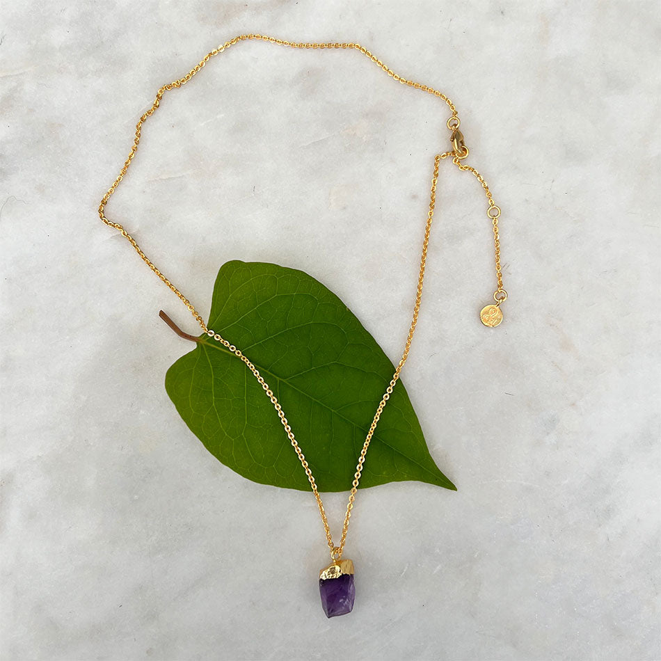 Fair trade amethyst ethically handmade necklace
