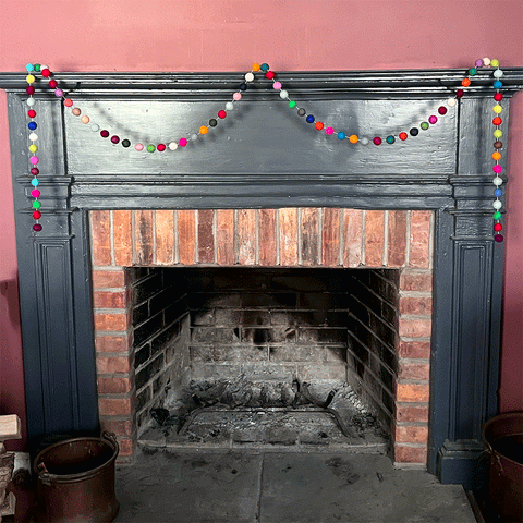 Fair trade felt ball garland