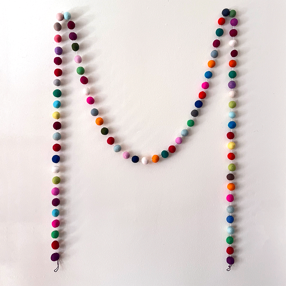 Fair trade felt ball garland