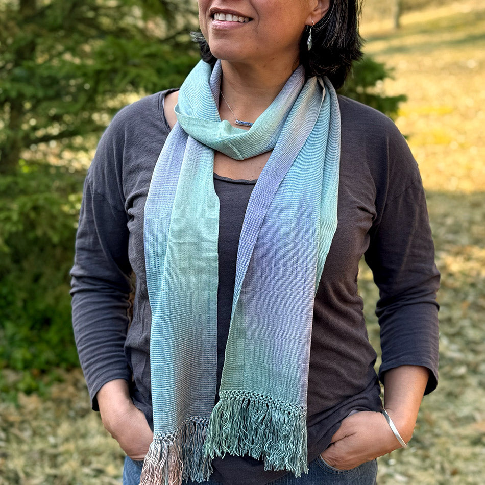Fair trade bamboo scarf ethically handwoven in Guatemala