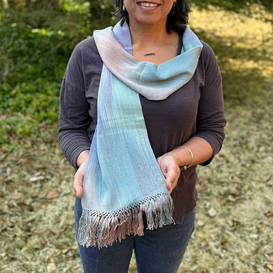Fair trade bamboo scarf ethically handwoven in Guatemala.