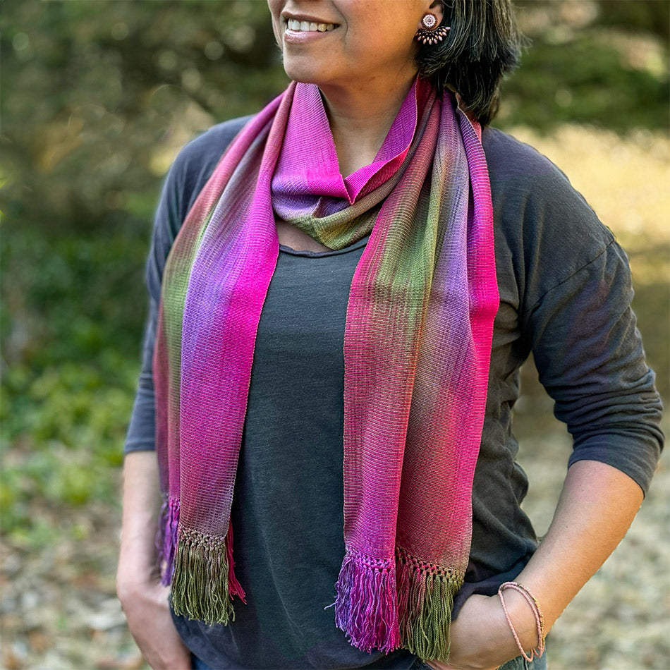 Fair trade ethically handwoven scarf Guatemala
