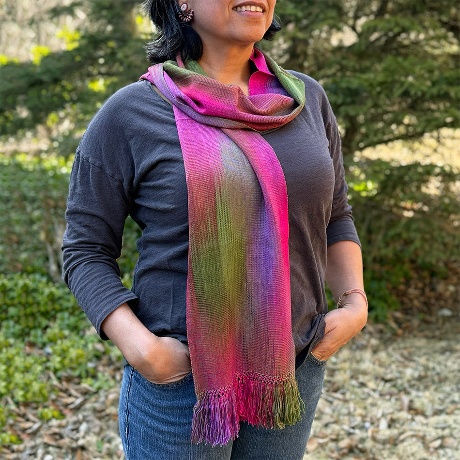 Fair trade ethically handwoven scarf Guatemala