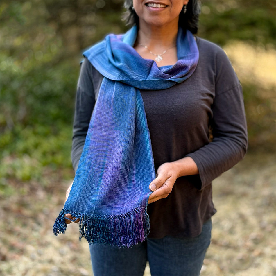 Fair trade ethically handwoven bamboo scarf