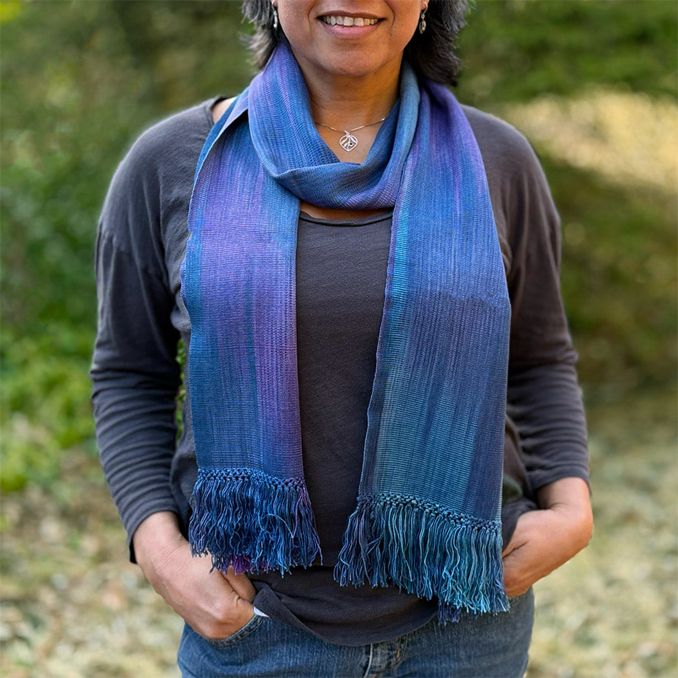 Fair trade ethically handwoven bamboo scarf