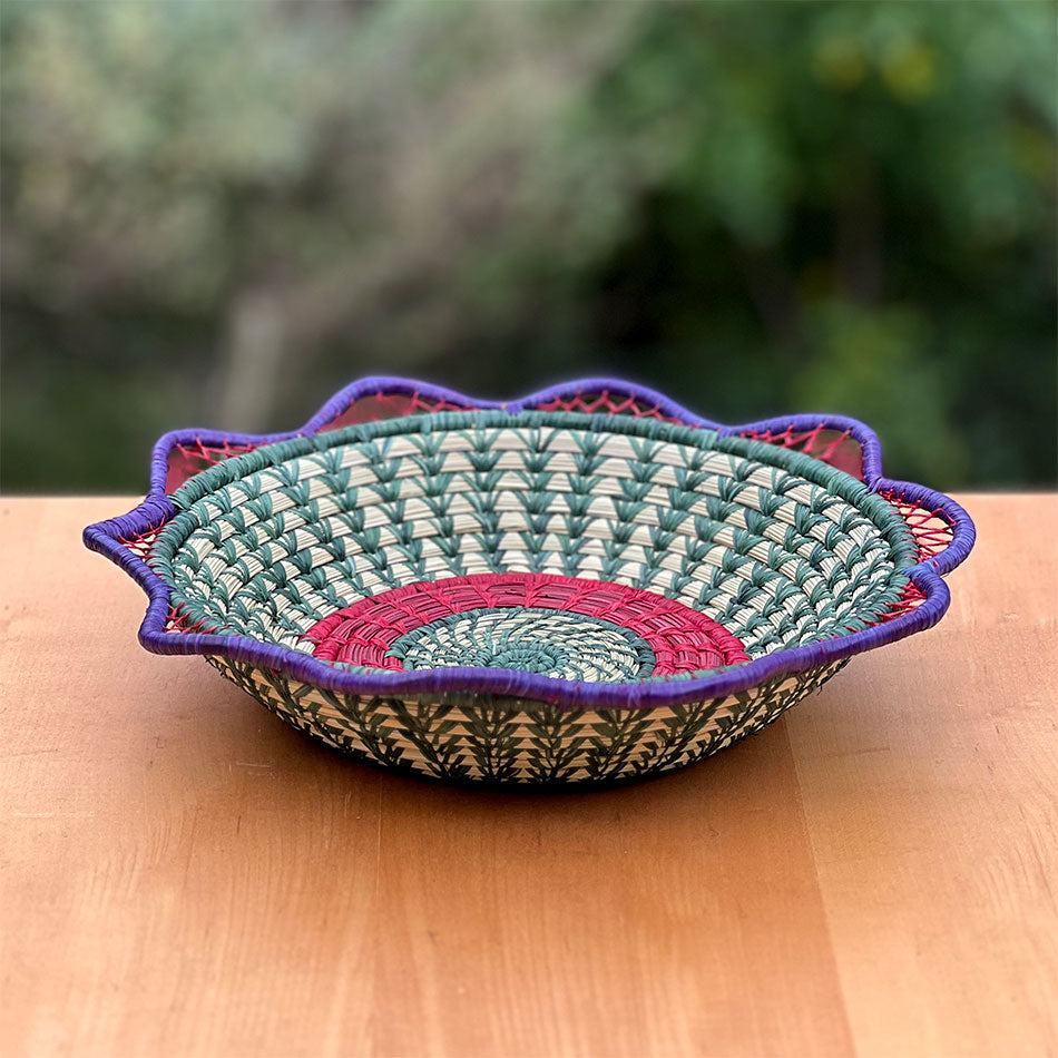 Fair trade pine needle basket