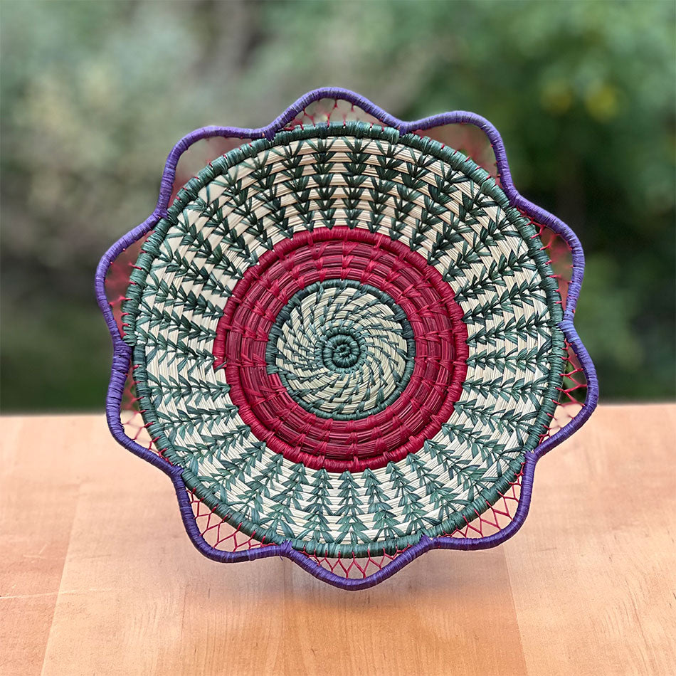 Fair trade pine needle basket