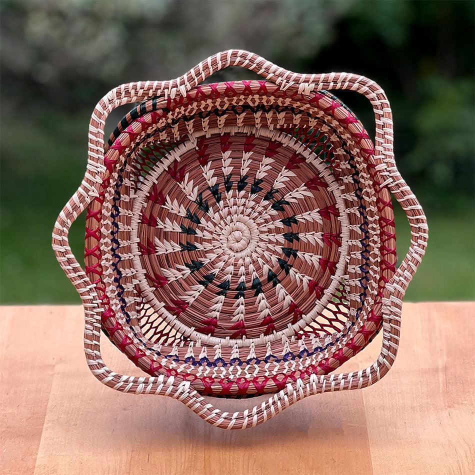 Fair trade pine needle basket