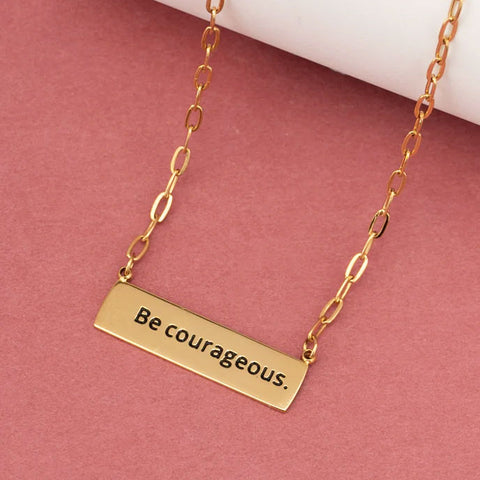 Be Courageous/Strong Double Sided Necklace, China