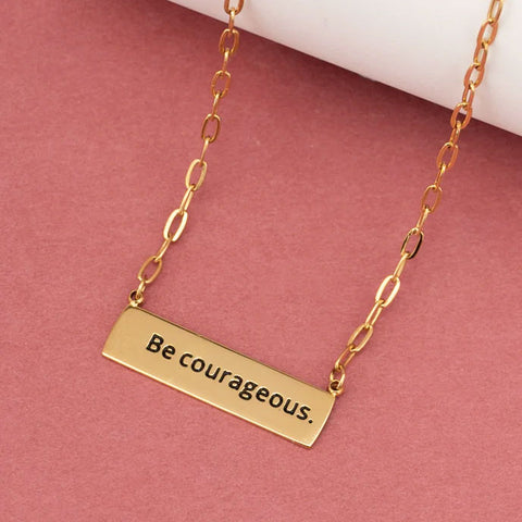 Be Courageous/Strong Double Sided Necklace, China