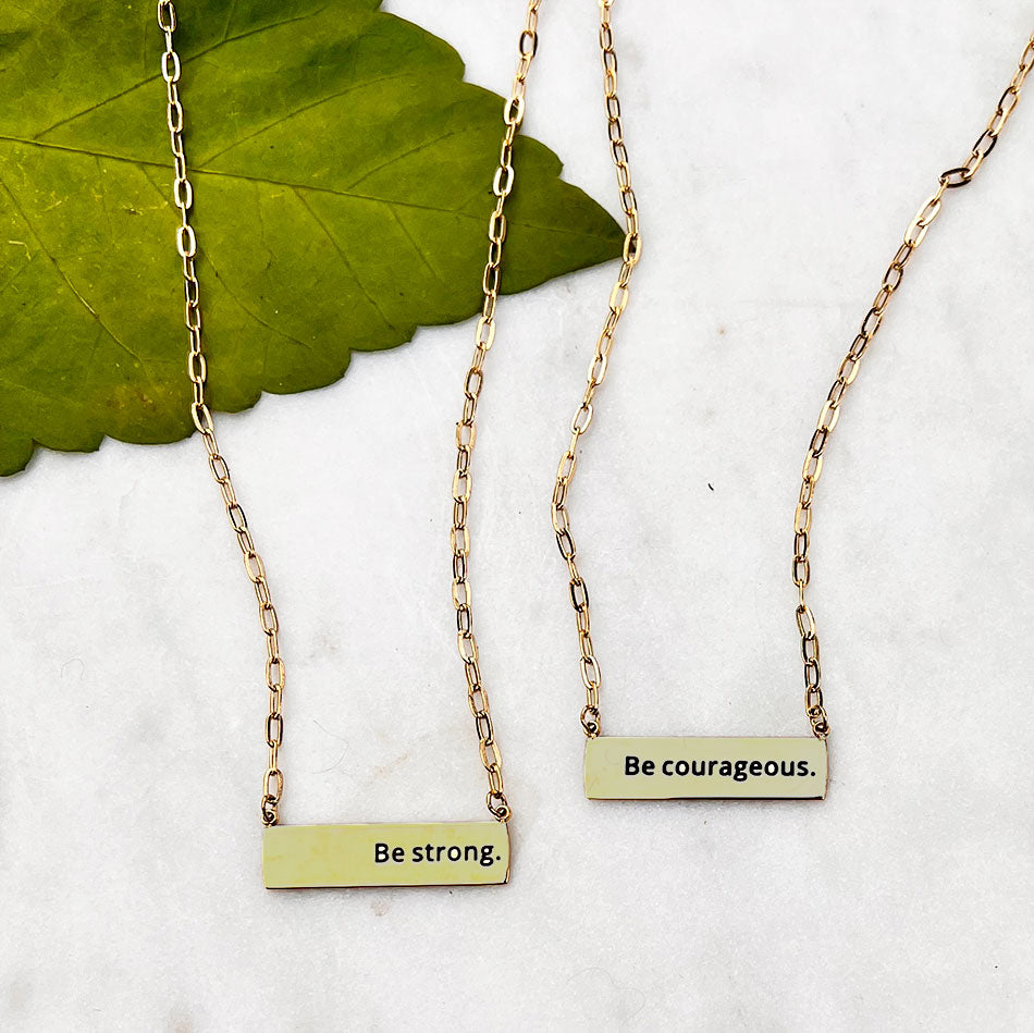 Be Courageous/Strong Double Sided Necklace, China
