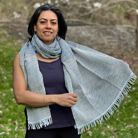 Fair trade cotton scarf wrap handwoven