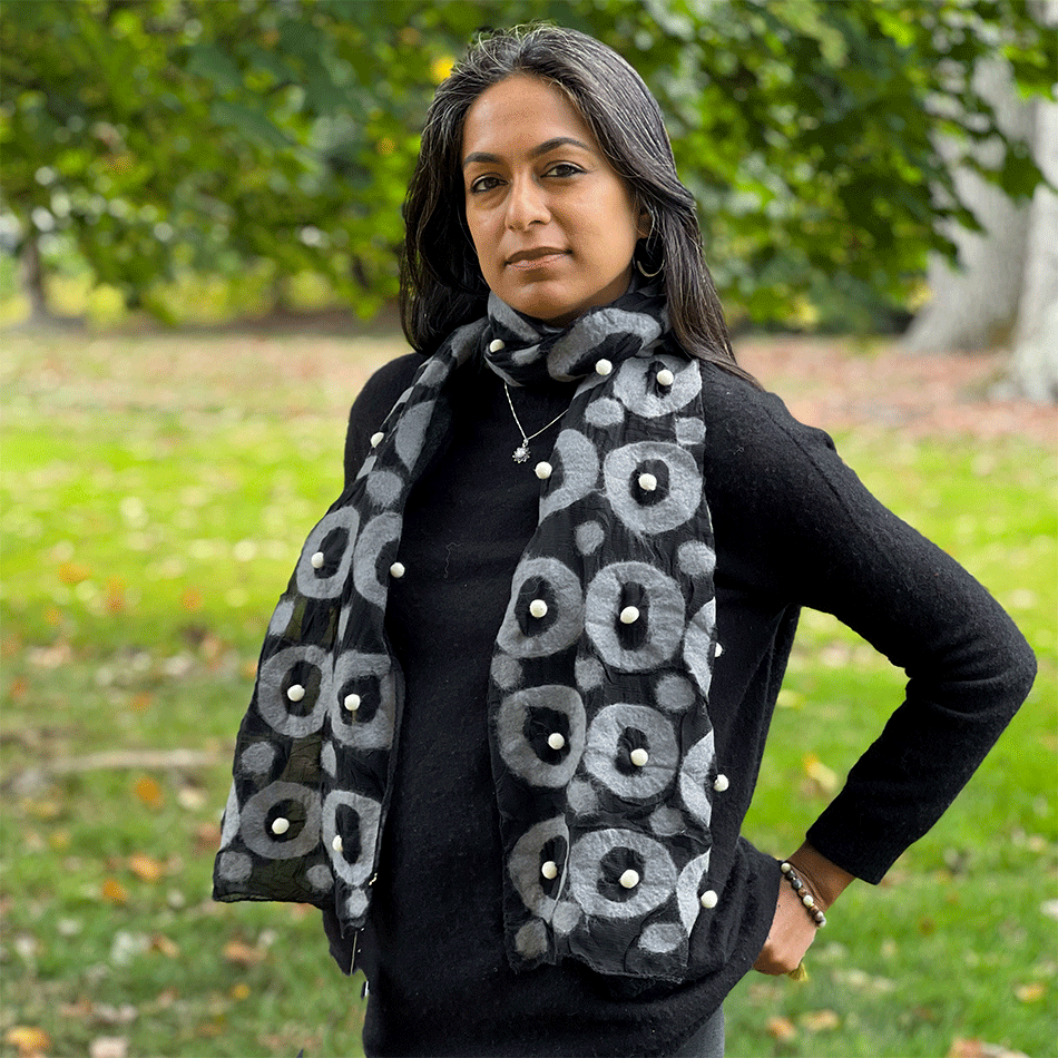 Fair trade silk felt scarf