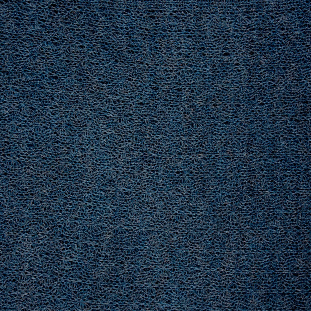 100% Baby Alpaca Loose-Knit Scarf - Blue, Peru
