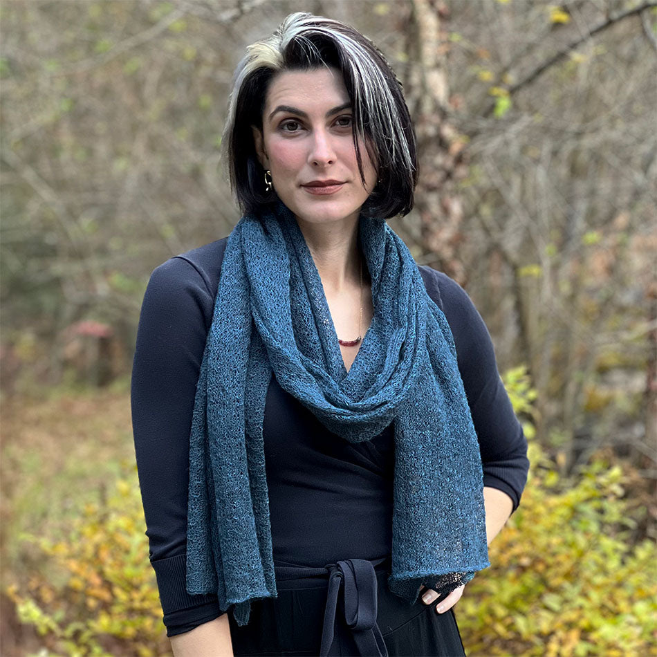 Fair trade alpaca scarf handmade in Peru