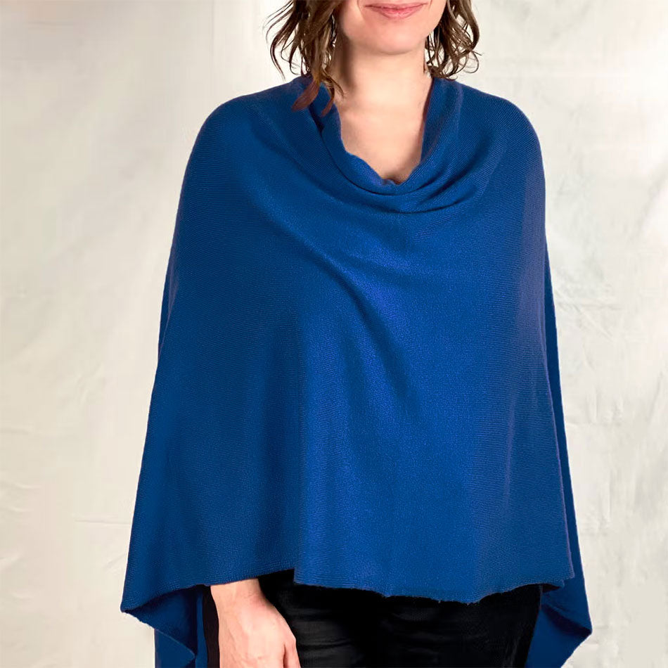 Fair trade cashmere poncho handmade