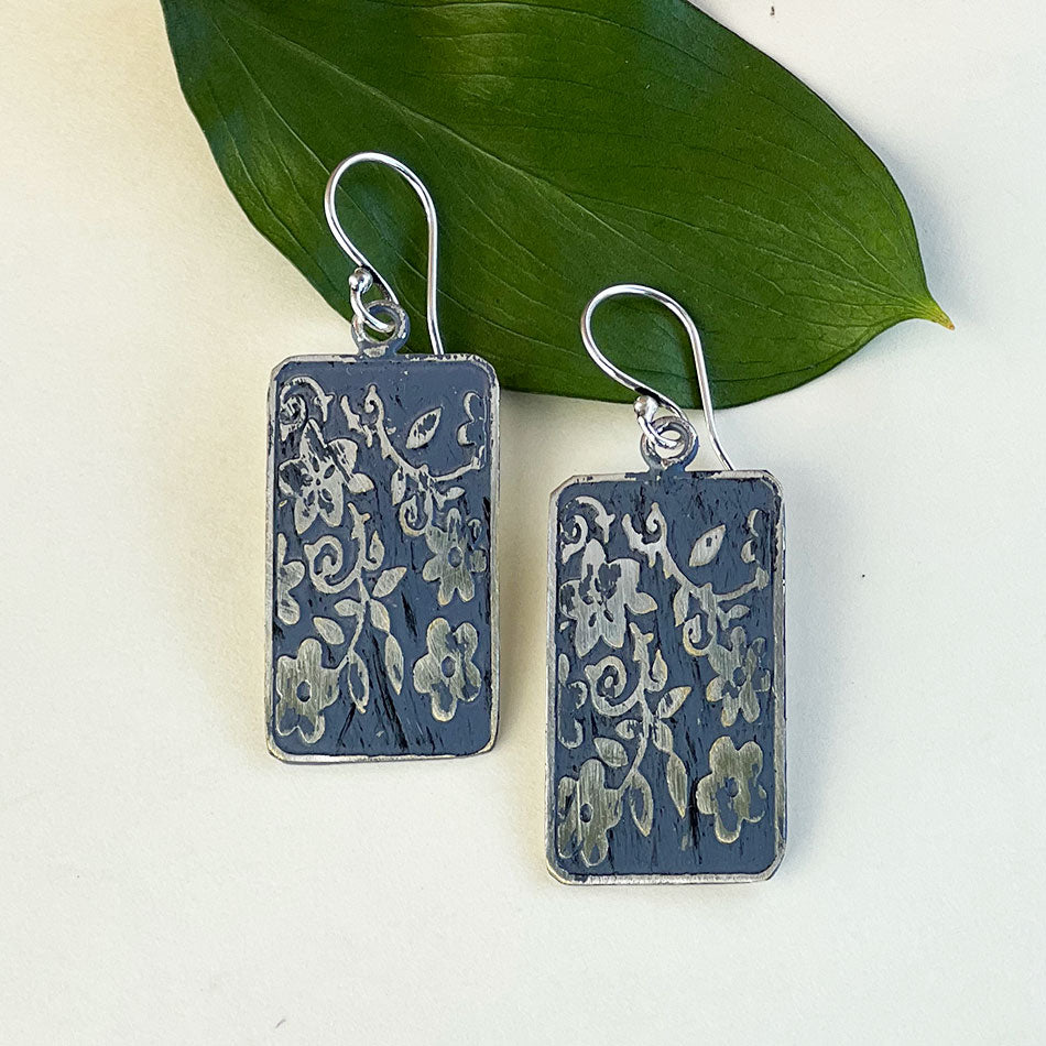 Fair trade patina earrings