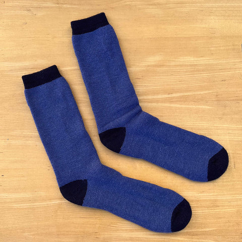 Sumptuous Alpaca Blend Socks - Men's Blue, Peru