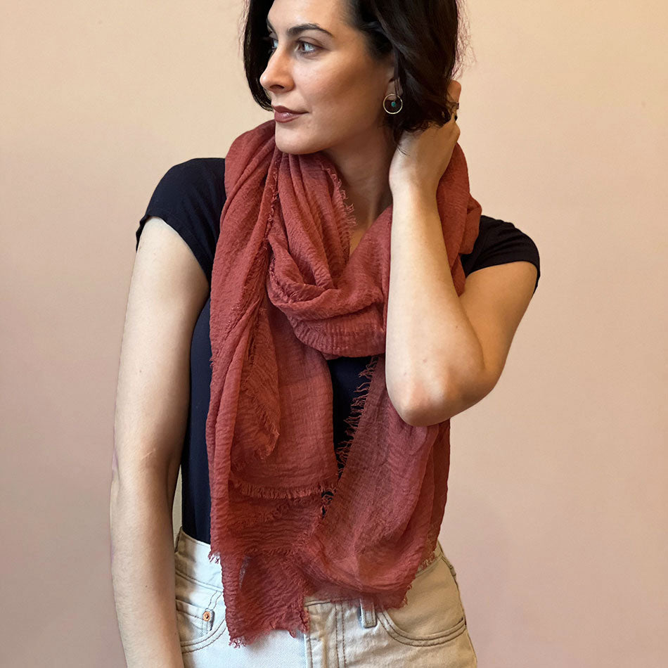 Fair trade organic cotton scarf