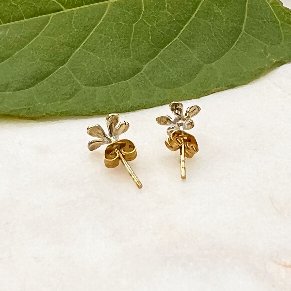 Fair trade brass daisy studs