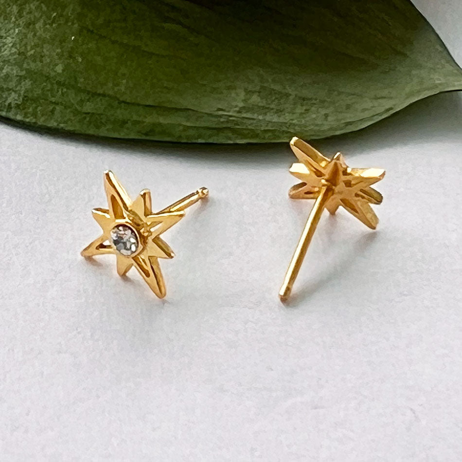 Fair trade ethically handmade star studs earrings