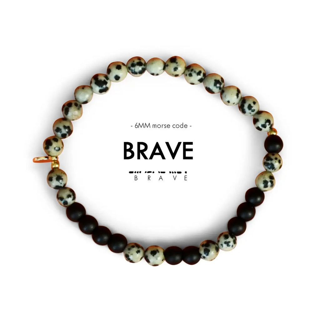 Morse Code "Brave" Bracelet - Large, Thailand