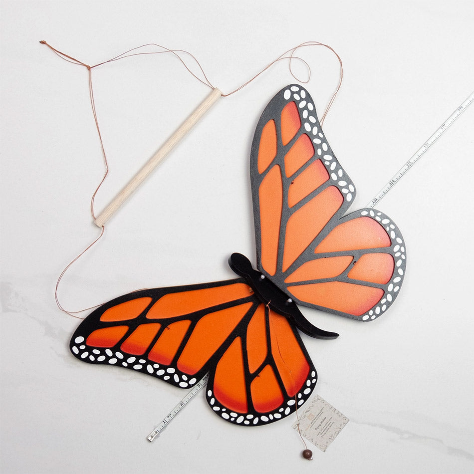 Fair trade monarch butterfly mobile handmade by artisans in Colombia.