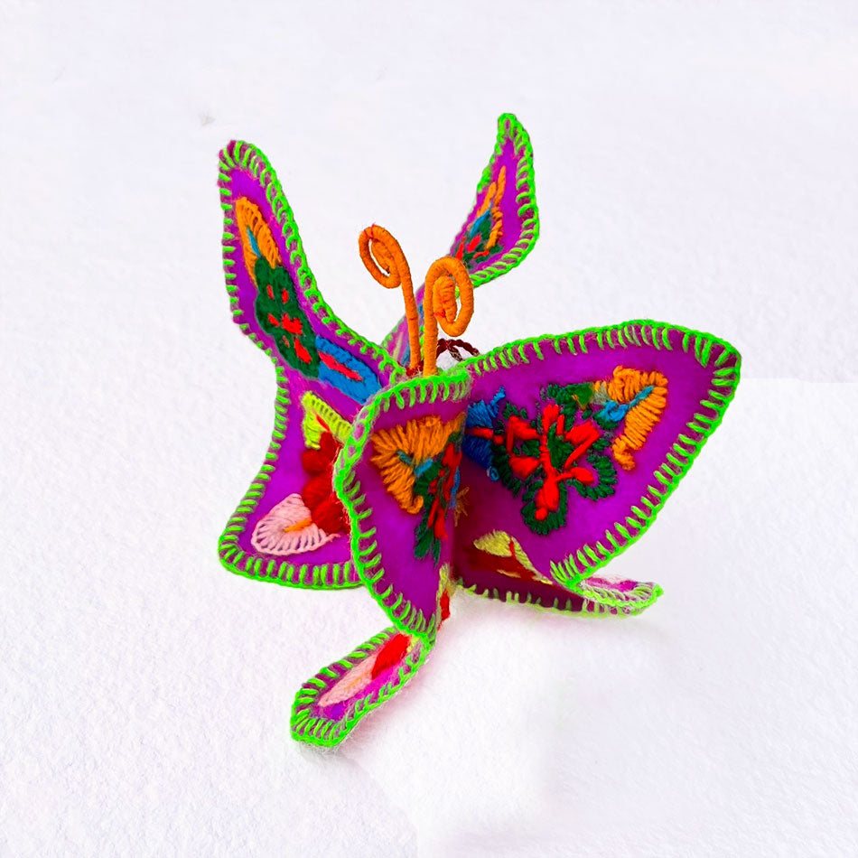 Embroidered Butterfly Ornament, Mexico