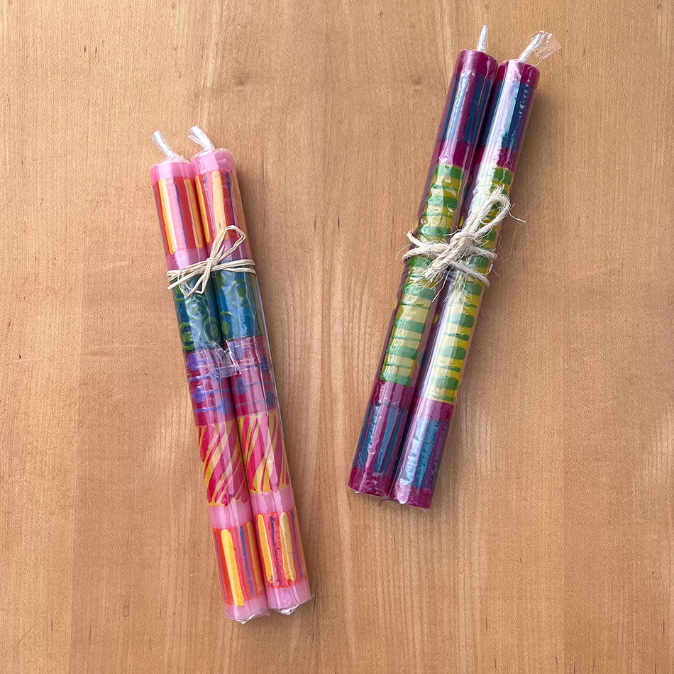 Fair trade hand painted candles