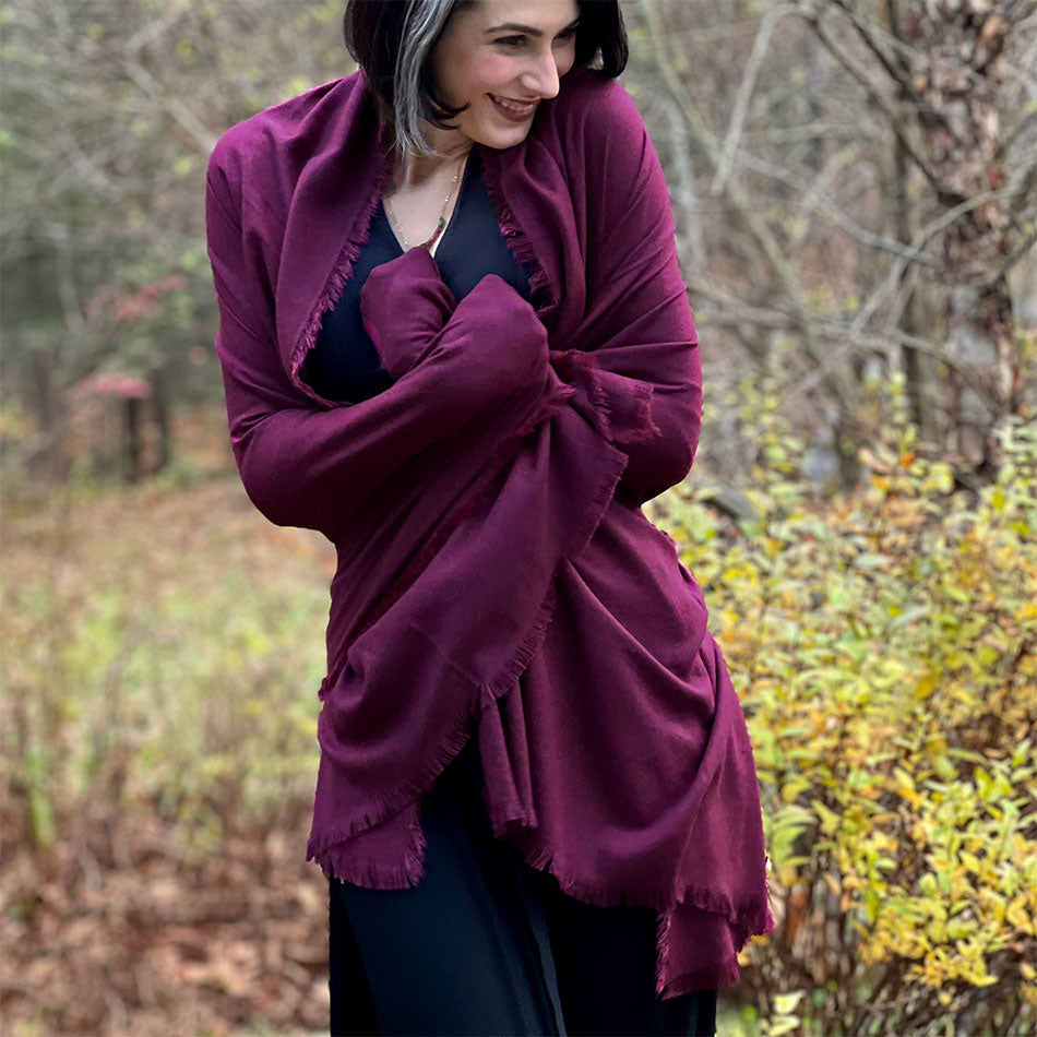 Cashmere silk cotton fair trade sarf