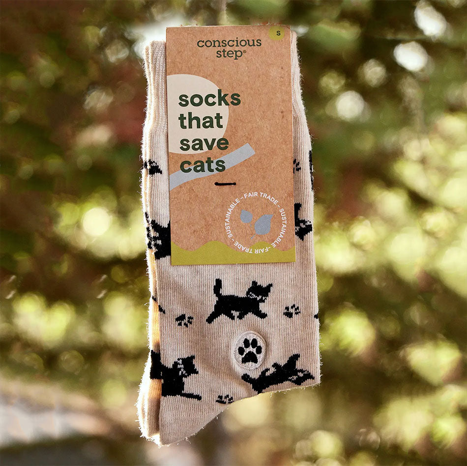 cat socks organic cotton